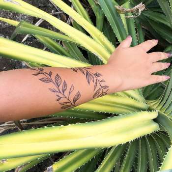 Vine Leaves Temporary Tattoo