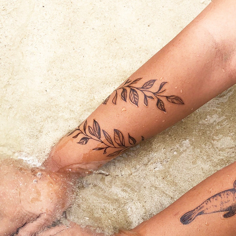Vine Leaves Temporary Tattoo - Image 3