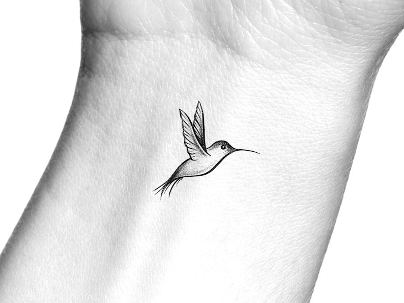 Small Hummingbird Temporary Tattoo - Image 2