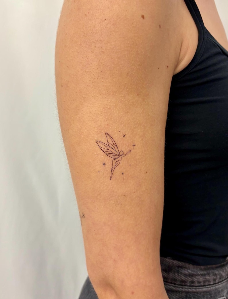 Minimalist Fairy Temporary Tattoo - Image 2