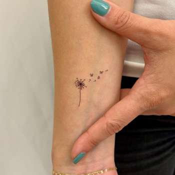 Tiny Dandelion Blow Temporary Tattoo