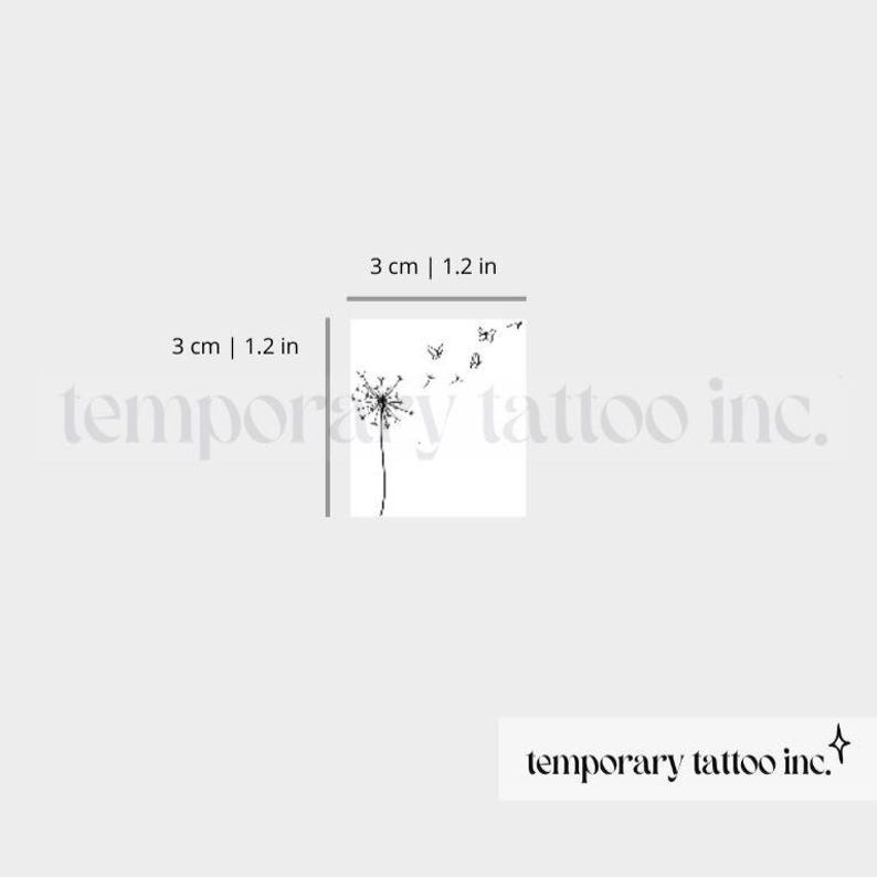 Tiny Dandelion Blow Temporary Tattoo - Image 2