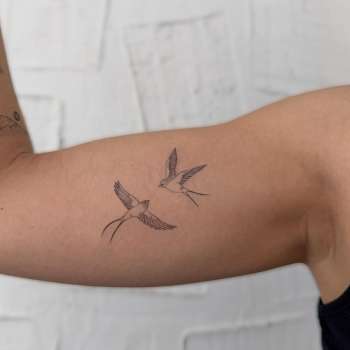 Swallow Temporary Tattoo