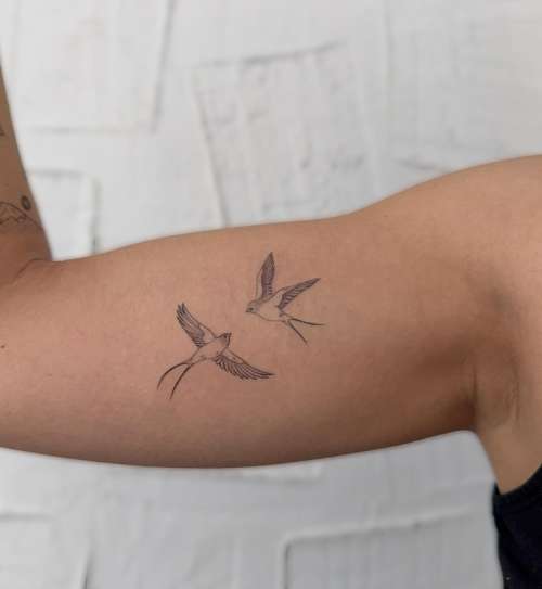 Swallow Temporary Tattoo