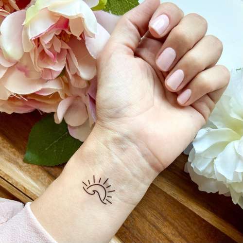 Sunset & Wave Temporary Tattoos Collection