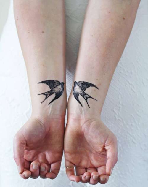 swallow temporary tattoos