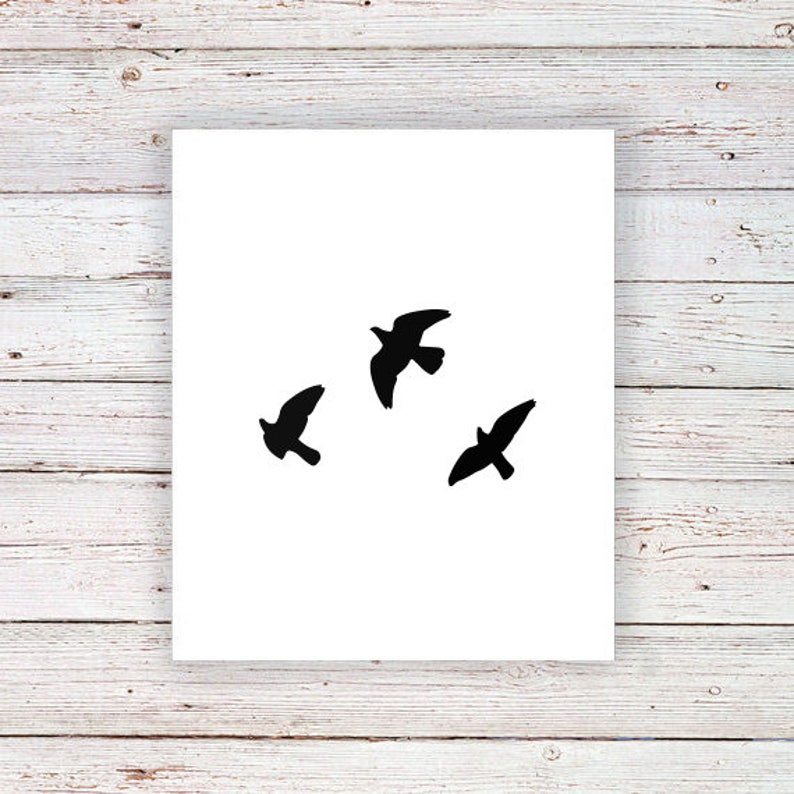 small flying birds temporary tattoo - Image 2